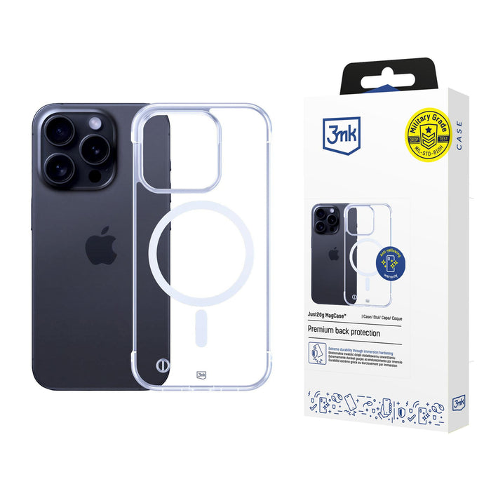 3mk Just20g MagCase for iPhone 15 Pro - transparent
