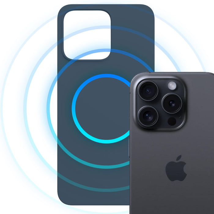 3mk Hardy MagSilicone Case for Apple iPhone 15 Pro Max - Navy Blue