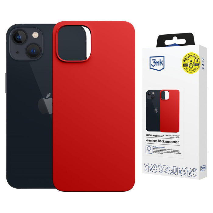 3mk Hardy MagSilicone Case for Apple iPhone 14 Plus - Red