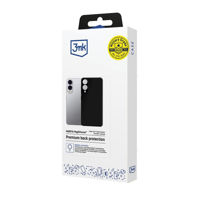 3mk Hardy MagSilicone Case for Samsung Galaxy S25 Edge - Black