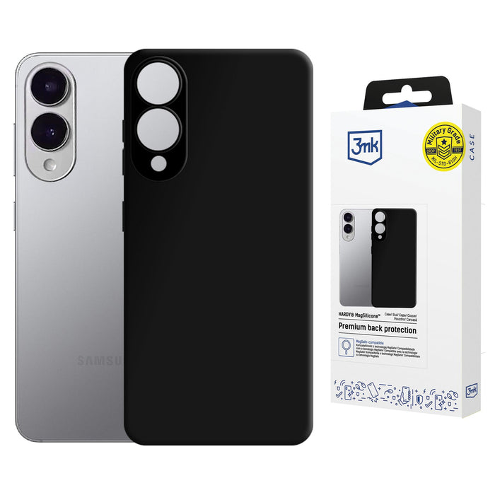 3mk Hardy MagSilicone Case for Samsung Galaxy S25 Edge - Black