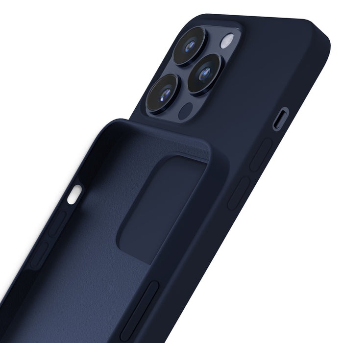 3mk Silicone Case for iPhone 15 Pro Max - Navy Blue