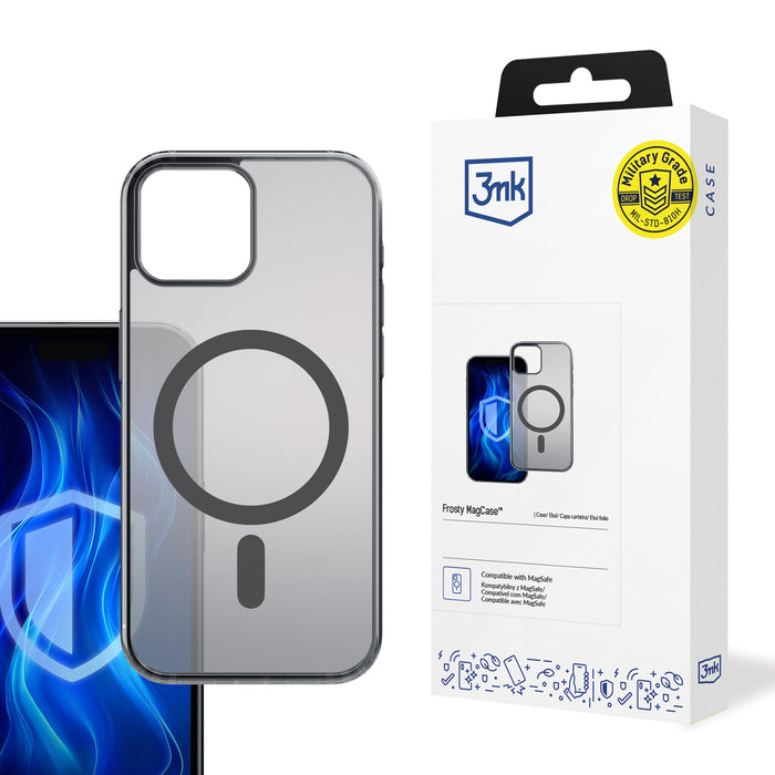 3mk Frosty MagCase for iPhone 15 - Black