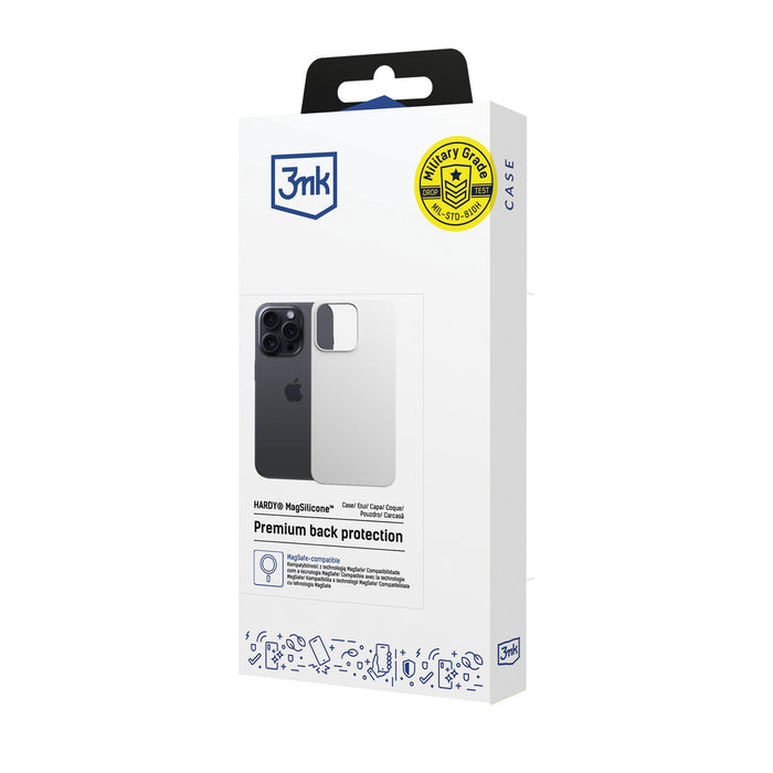 3mk Hardy MagSilicone Case for Apple iPhone 16 Pro - White
