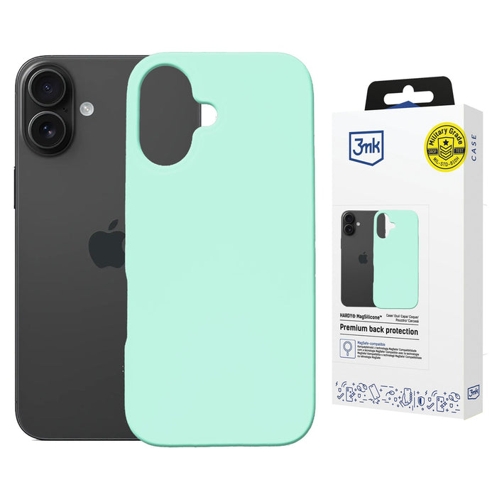 3mk Hardy MagSilicone Case for Apple iPhone 16 Plus - Mint