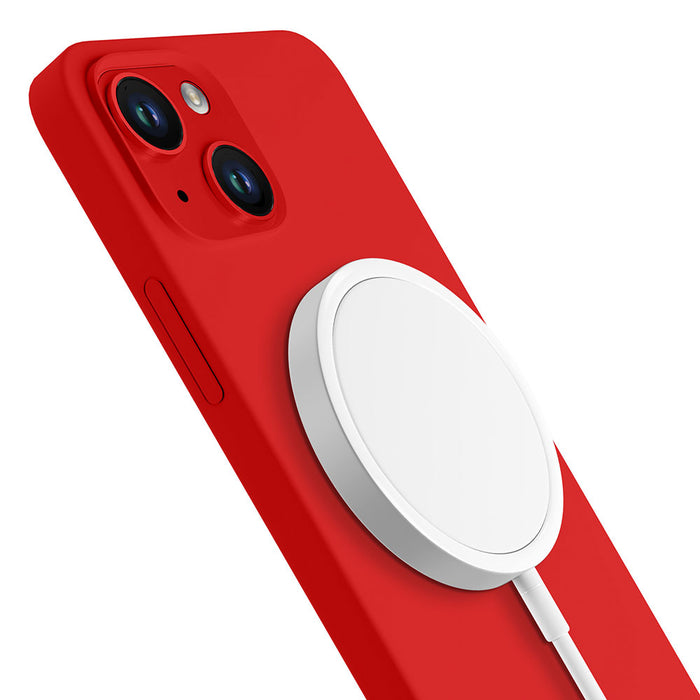 3mk Hardy Silicone MagCase for iPhone 14 Plus - red