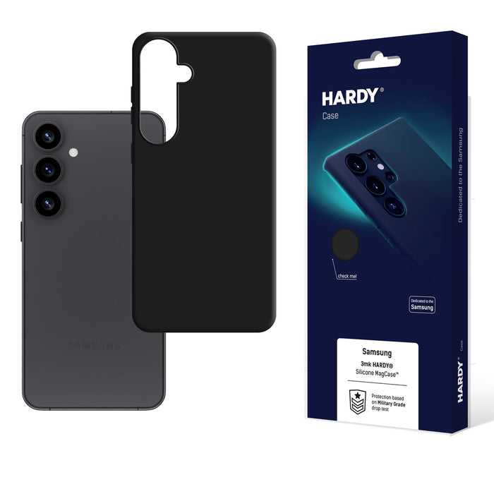 3mk Hardy MagSilicone Case for Samsung Galaxy S25+ - Black