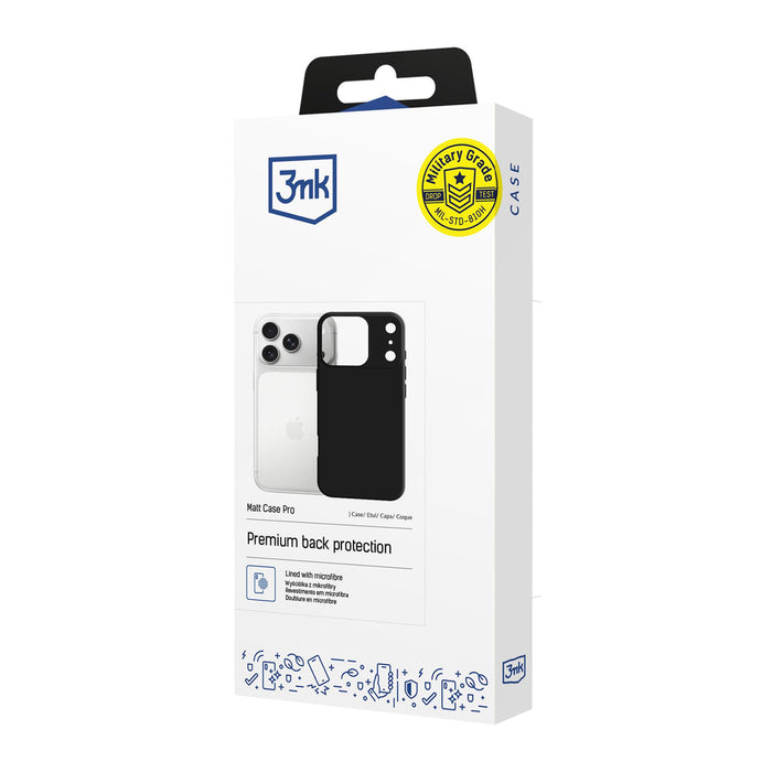 3mk Matt Case Pro for Apple iPhone 17 Pro - Matte Black