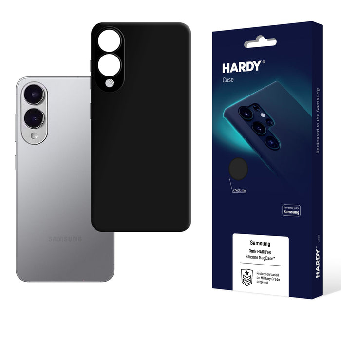 3mk Hardy Silicone MagCase for Samsung Galaxy S25 Edge - Black