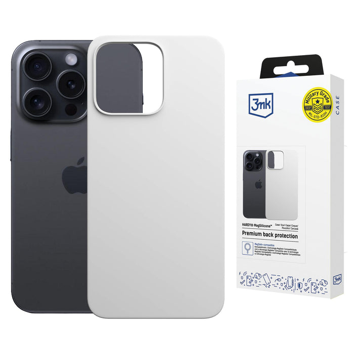3mk Hardy MagSilicone Case for Apple iPhone 16 Pro Max - White