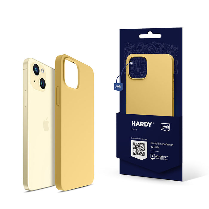 3mk Hardy Silicone MagCase case for iPhone 15 - yellow