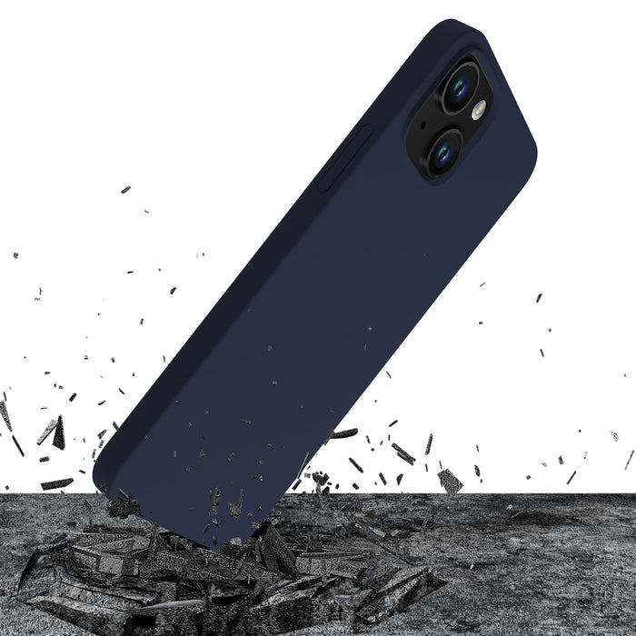 3mk Silicone Case for iPhone 15 Plus - Navy Blue