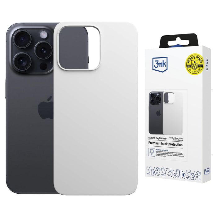 3mk Hardy MagSilicone Case for Apple iPhone 13 Pro - White