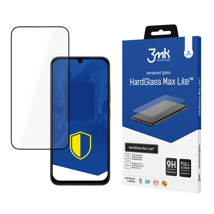 3mk HardGlass Max Lite Black Tempered Glass for Xiaomi Redmi Note 15 Pro