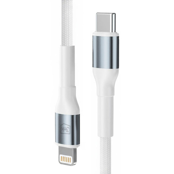 3mk Hyper Cable N-SERIES USB-C / Lightning 1m 9V/2A 20W / white