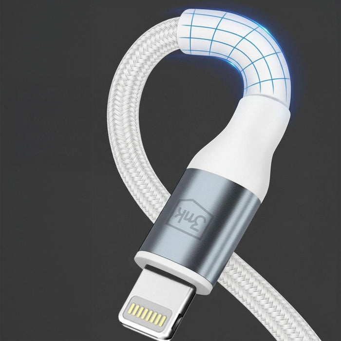 3mk Hyper Cable N-SERIES USB-C / Lightning 1m 9V/2A 20W / white