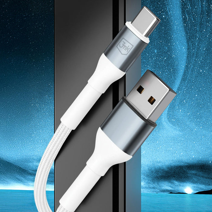 3mk Hyper Cable N-SERIES USB-A / USB-C 1m 9V/2A 18W / white