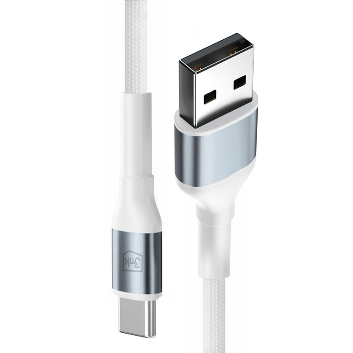 3mk Hyper Cable N-SERIES USB-A / USB-C 1m 9V/2A 18W / white