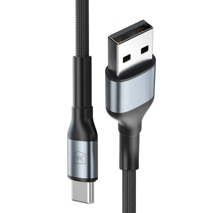 3mk Hyper Cable 3mk Hyper Cable N-SERIES USB-A / USB-C 1m 9V/2A 18W QC 3.0 / black