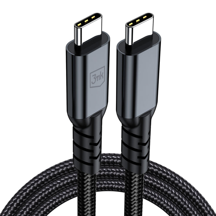 3mk Hyper Cable N-SERIES Thunderbolt 4 USB-C / USB-C 1m 48V/5A 40Gb/s 240W 8K60Hz - black