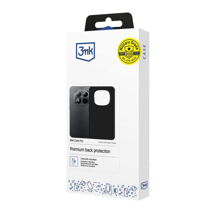 3mk Matt Case Pro for Redmi Note 15 Pro - matte black