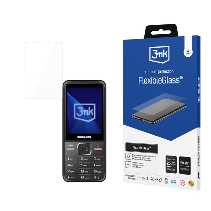 Hybrid glass 3mk FlexibleGlass on MAXCOM Classic MM244
