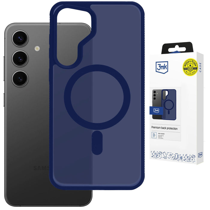 3mk Smoke MagCase for Samsung Galaxy S24 - Blue-Translucent