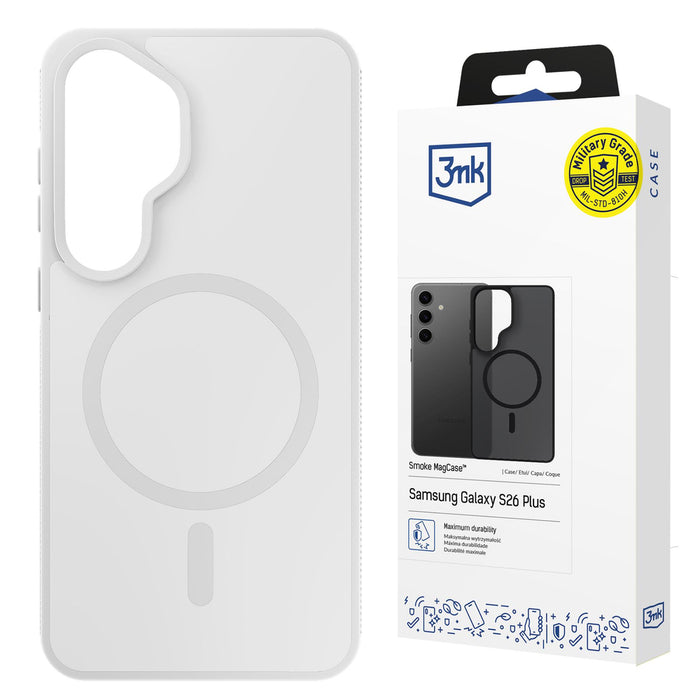 3mk Smoke MagCase for Samsung Galaxy S25 - white-transparent