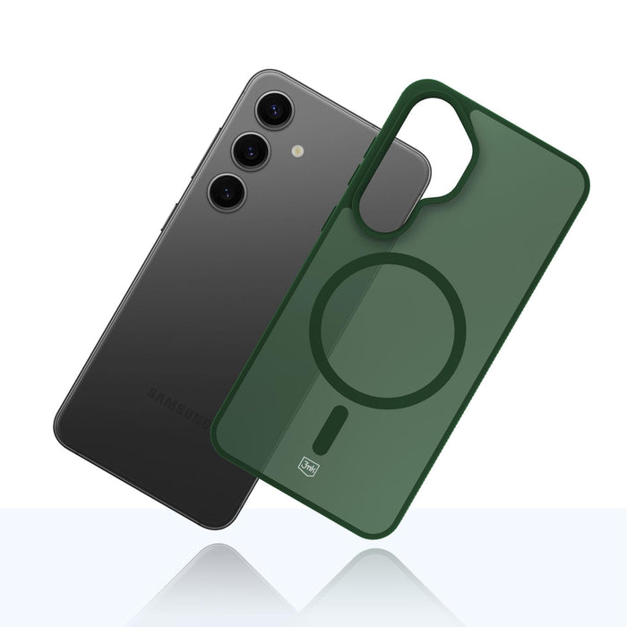 3mk Smoke MagCase for Samsung Galaxy S24 - Green-Translucent