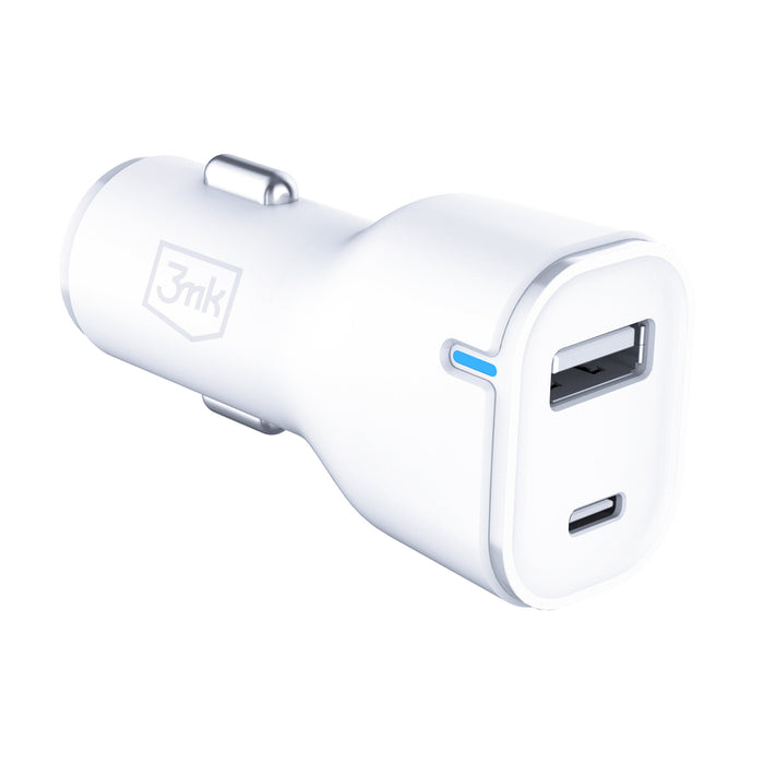 3mk Car Charger 20W PD3.0 QC 3.0 USB 1A1C - White