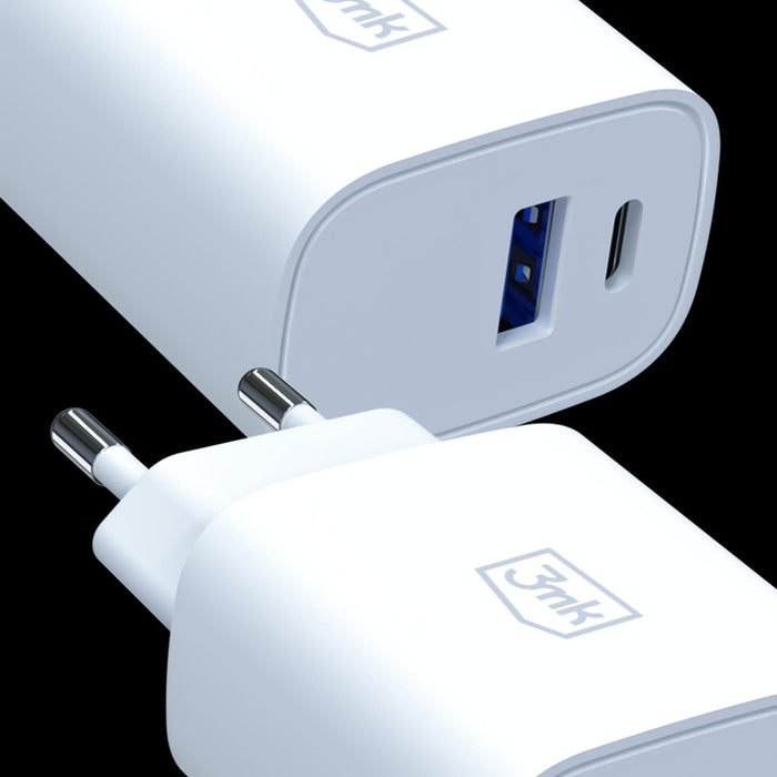 3mk FlowPower 30W 1A1C PD 3.0 QC4+ Wall Charger - White
