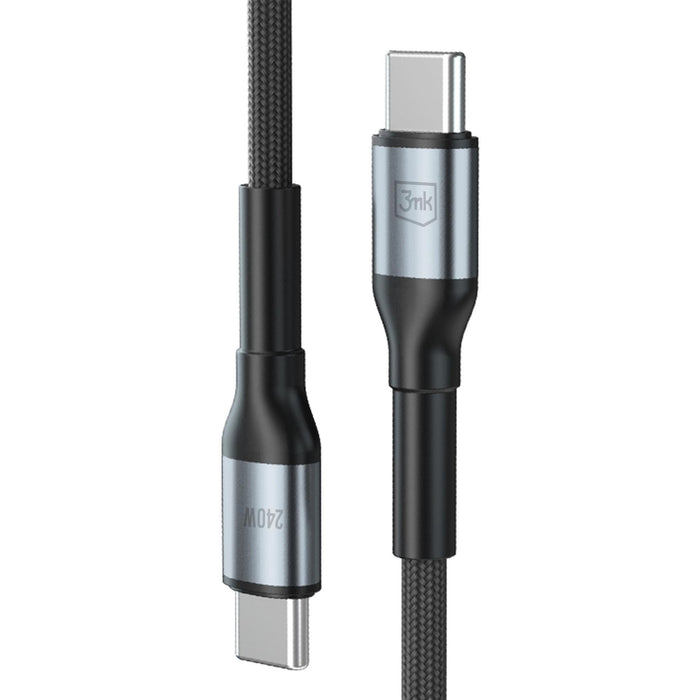 3mk Hyper Cable N-SERIES USB-C / USB-C 3m PD 3.0 QC 3.0 48V / 5A 240W - black