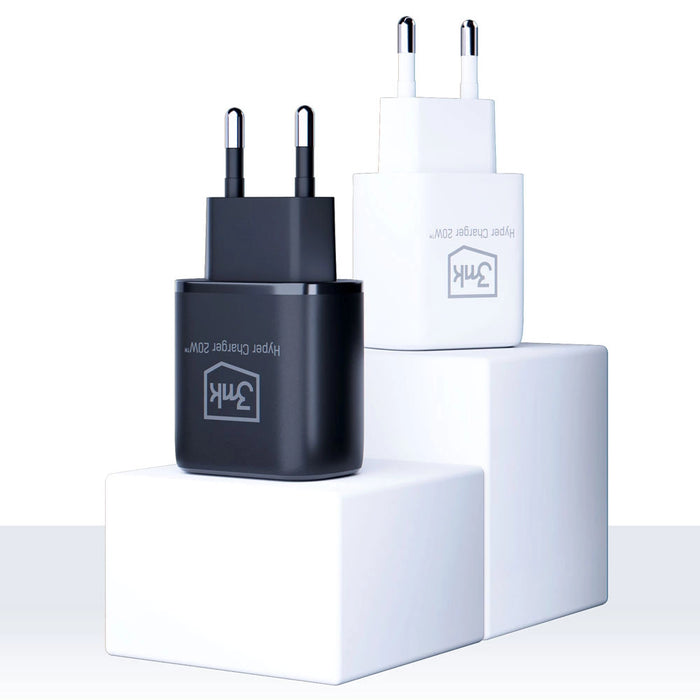 3MK HyperCharger 20W 1xUSB-C + 1xUSB-A PD / QC charger