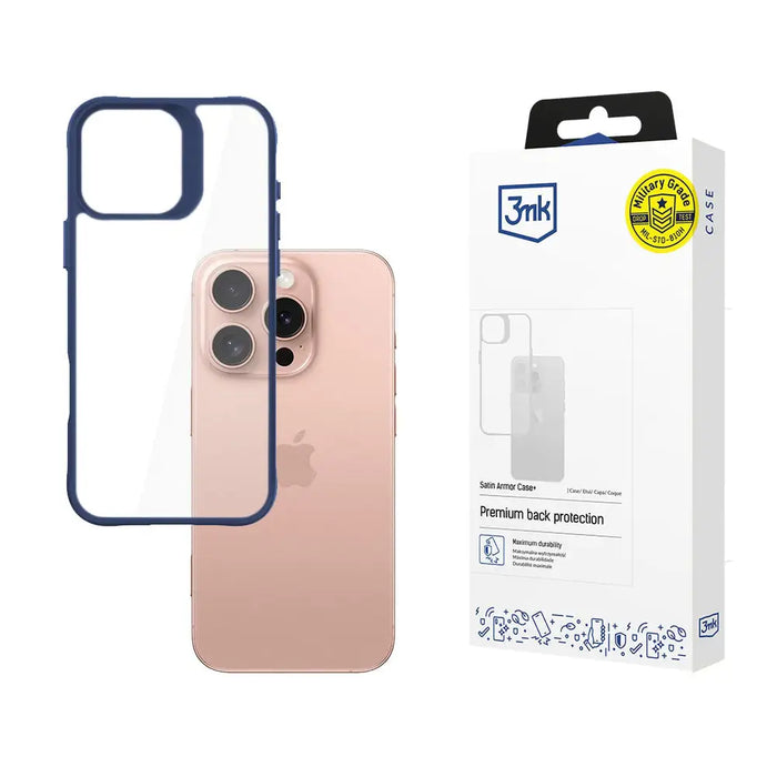 3mk Satin Armor Case+ Blue for Apple iPhone 16 Pro - transparent - *Kategoria tymczasowa<<<HurtelXML