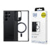 3mk Satin Armor MagCase with MagSafe for Samsung Galaxy S22 Ultra 5G - Clear with Black Frame - Cell phone cases