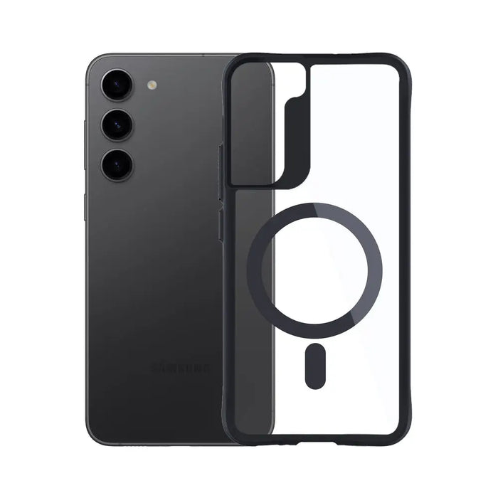 3mk Satin Armor MagCase with MagSafe for Samsung Galaxy S23+ - Transparent with Black Frame - *Kategoria