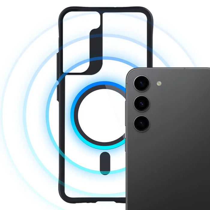 3mk Satin Armor MagCase with MagSafe for Samsung Galaxy S23+ - Transparent with Black Frame - *Kategoria