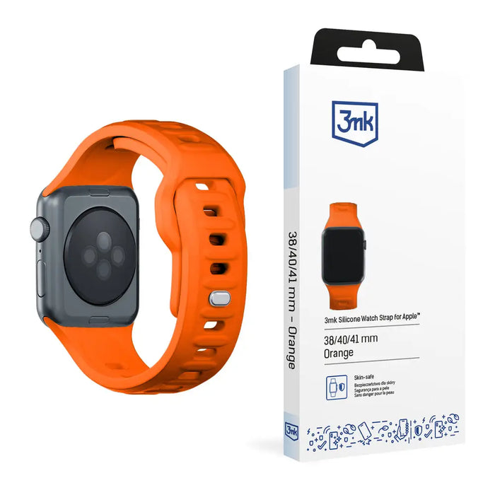 3mk Silicone Watch Strap for Apple Watch 38 / 40 / 41 mm - orange - *Kategoria tymczasowa<<<HurtelXML