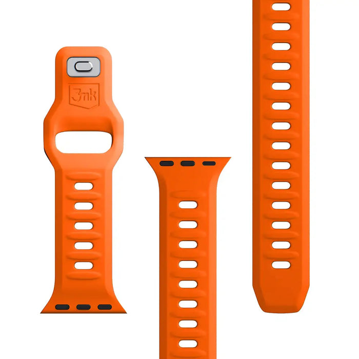 3mk Silicone Watch Strap for Apple Watch 42 / 44 / 45 / 49 mm - orange - *Kategoria tymczasowa<<<HurtelXML