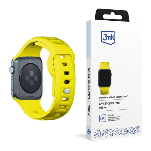 3mk Silicone Watch Strap for Apple Watch 42 / 44 / 45 / 49 mm - yellow - *Kategoria tymczasowa<<<HurtelXML