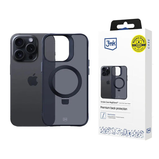 3mk Smoke Case Mag&Stand for Apple iPhone 15 pro max - black - *Kategoria tymczasowa<<<HurtelXML