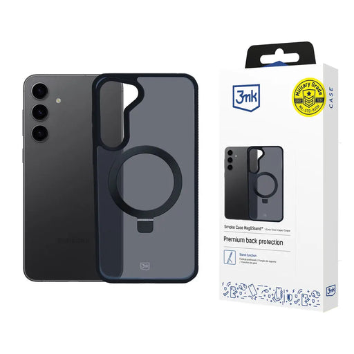 3mk Smoke Case Mag&Stand for Samsung Galaxy S24 - black - *Kategoria tymczasowa<<<HurtelXML