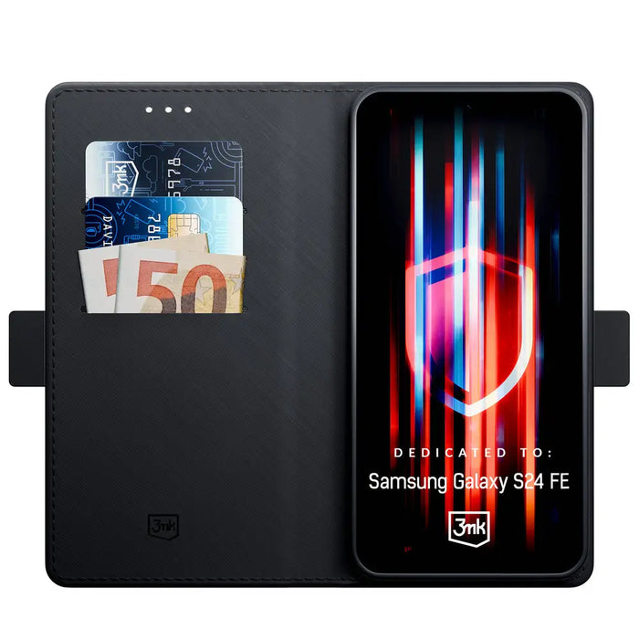 3mk Wallet Case for Samsung Galaxy S24 FE - Black - *Kategoria tymczasowa<<<HurtelXML