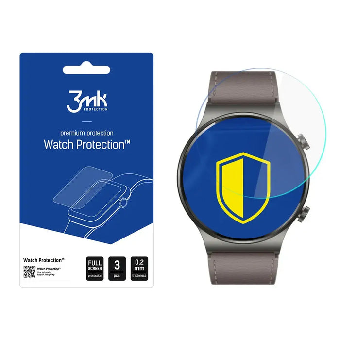 3mk Watch Protection™ v. FlexibleGlass Lite hybrid glass for Huawei Watch GT 2 Pro Classic - Cell phone tempered