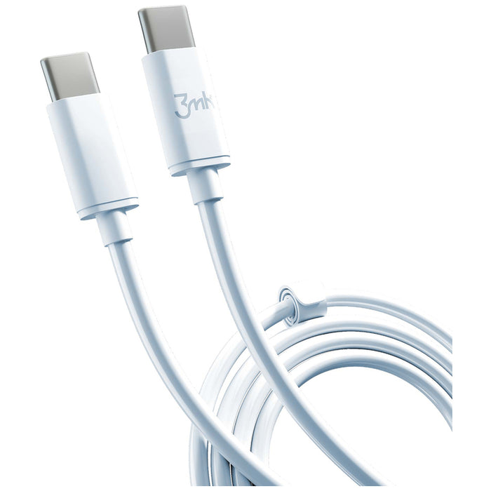 3mk Hyper Cable USB-C / USB-C 100W 2m - white