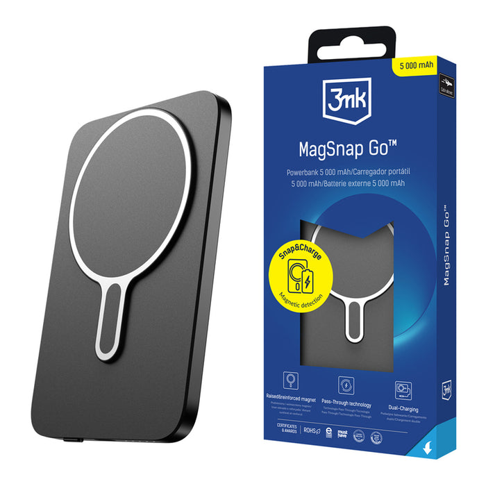 EXTERNAL BATTERY 3MK MAGSNAP GO 5000 mAh 20W GREY