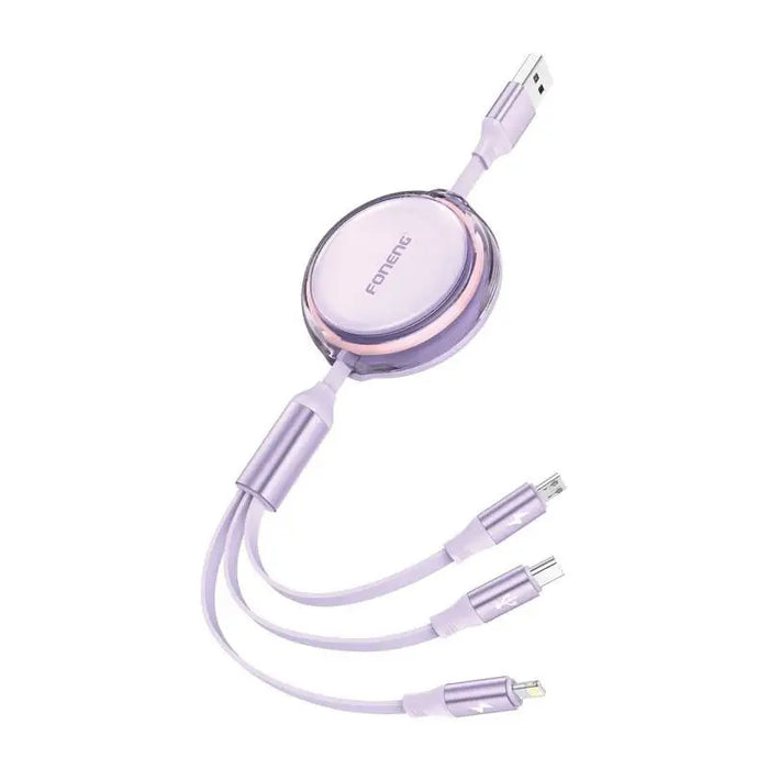 3w1 Foneng X113 1.1M Fioletowa Cable - Combo Cables<<<USB cables<<<GSM Accessories<<<InnproXML