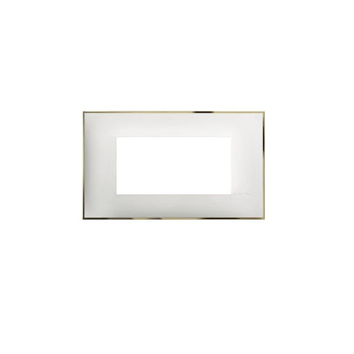 4-MODULE FRAME CLASSIA LEGRAND - WHITE WITH GOLD - Ключове контакти димери и розетки<<<Електроматериали<<<AmperelB2B