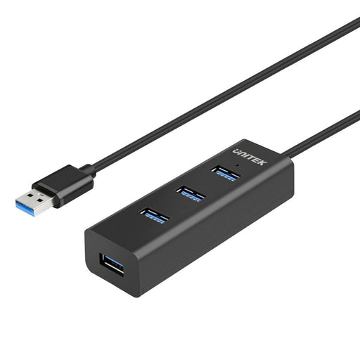 4-Port USB Hub Unitek Y-3089 Black - HUB USB<<<Компютър Мрежи и компоненти<<<Компютри|