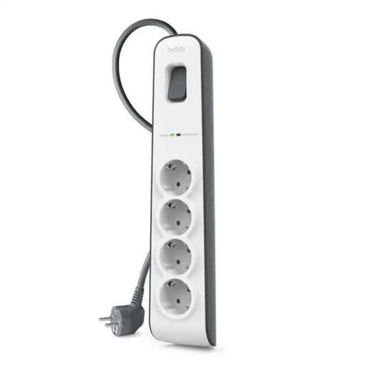 4-socket plugboard with power switch Belkin BSV400VF2M White - Разклонители<<<Електроника Периферни и резервни